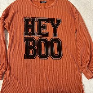 HEIMISH USA Orange 'Hey Boo' Sweater